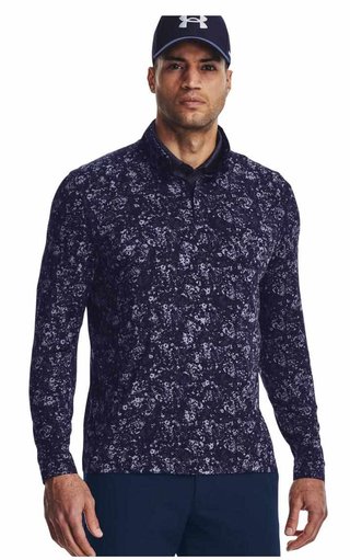 Under Armour Playoff Printed 1/4 Zip heren sweater, navy