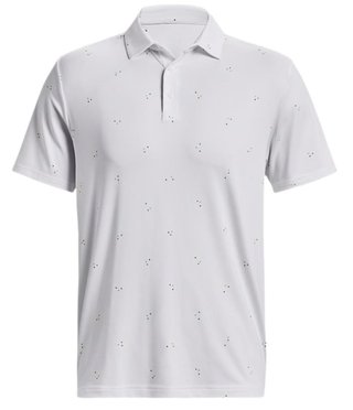 Under Armour Playoff 3.0 Printed heren polo, wit/static blue