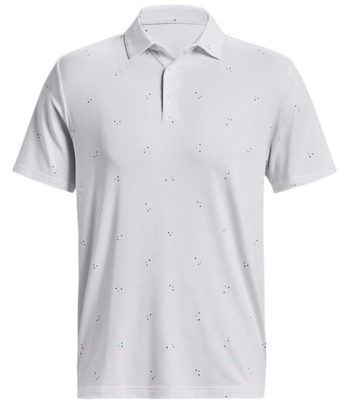 Under Armour Playoff 3.0 Printed heren polo, wit/static blue