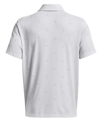 Under Armour Playoff 3.0 Printed heren polo, wit/static blue