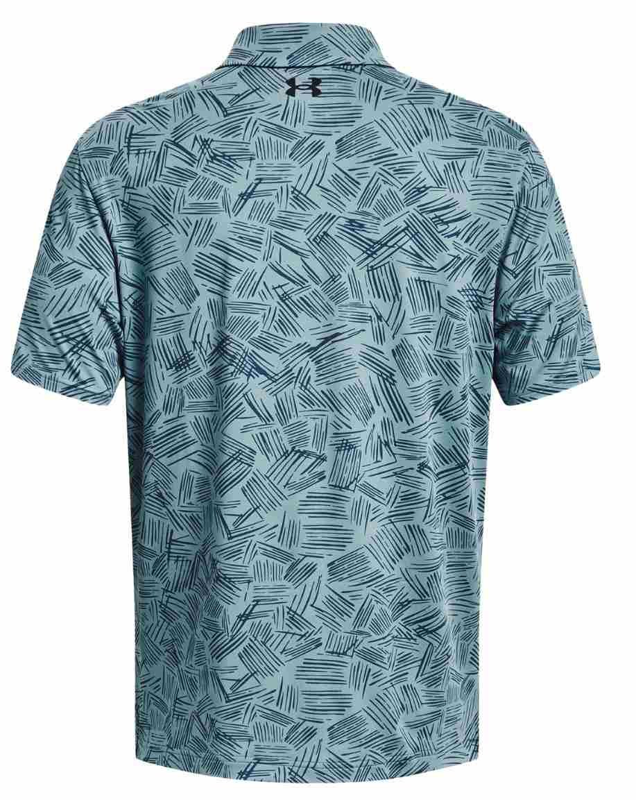 Under Armour Playoff 3.0 Printed heren polo, still water/static blue