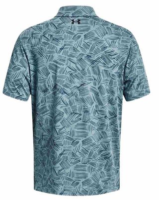 Under Armour Playoff 3.0 Printed heren polo, still water/static blue