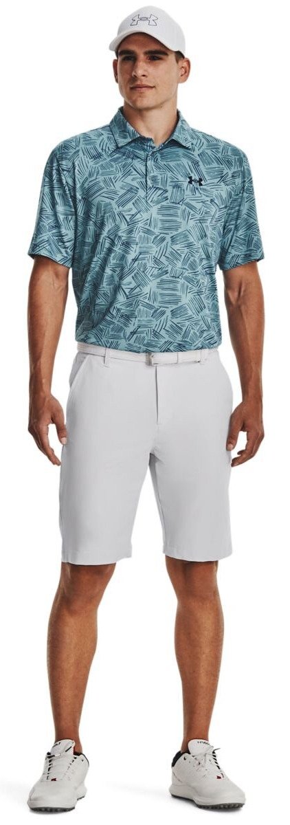 Under Armour Playoff 3.0 Printed heren polo, still water/static blue