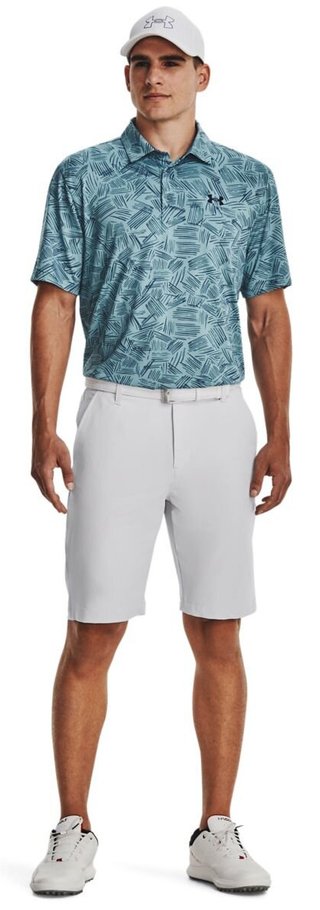 Under Armour Playoff 3.0 Printed heren polo, still water/static blue