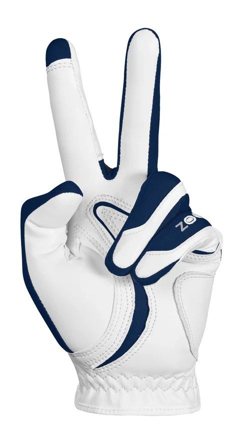 Zoom Zoom Hybrid heren golfhandschoen, wit/blauw