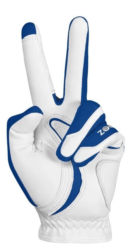 Zoom Zoom Hybrid dames golfhandschoen, wit/blauw