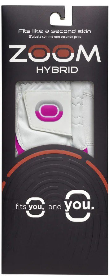 Zoom Zoom Hybrid dames golfhandschoen, wit/roze