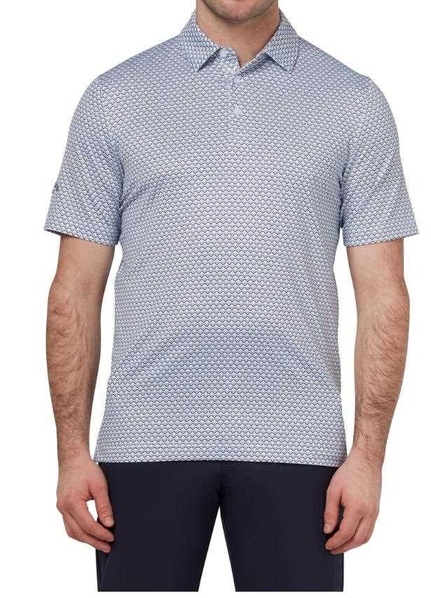 Callaway Trademark Ombre Chev Print heren polo, bright white