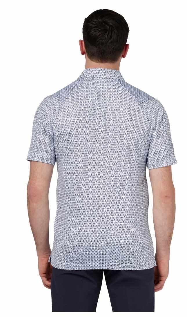 Callaway Trademark Ombre Chev Print heren polo, bright white