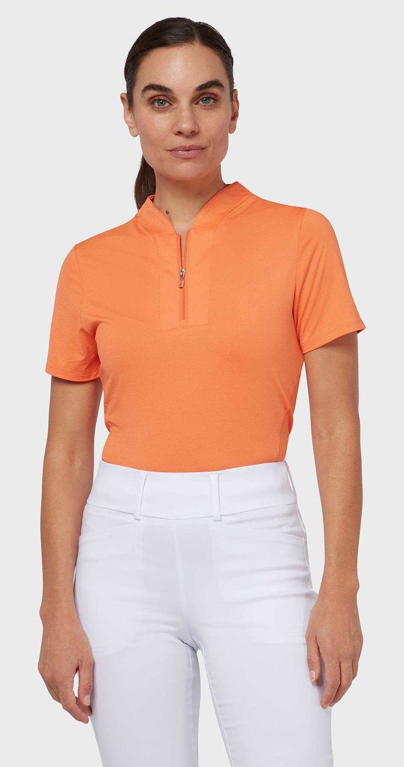 Callaway Tonal Heather dames polo, nectarine heather