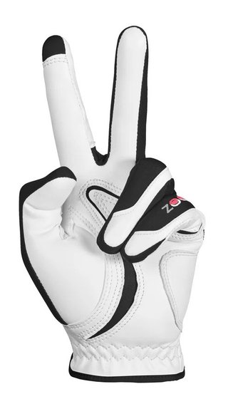 Zoom Zoom Hybrid heren golfhandschoen, wit/zwart/rood
