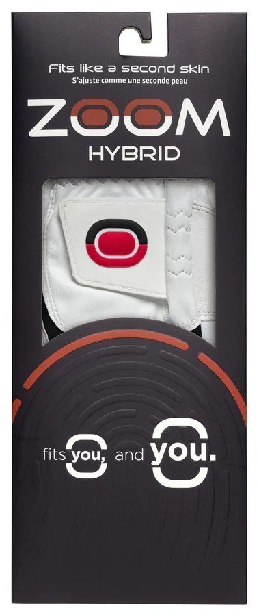 Zoom Zoom Hybrid dames golfhandschoen, wit/zwart/rood