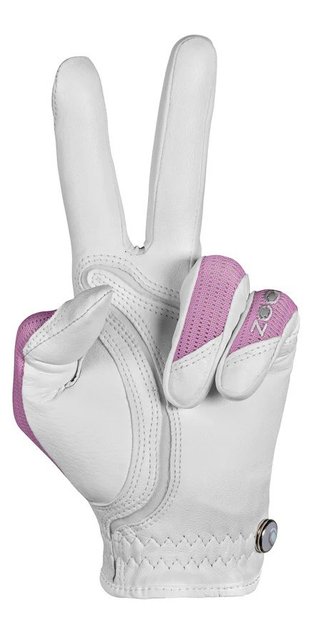 Zoom Zoom Sun Style dames golfhandschoen, wit/roze