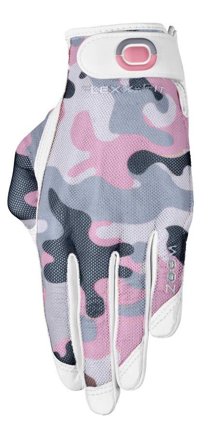 Zoom Zoom Sun Style camouflage dames golfhandschoen, wit/roze