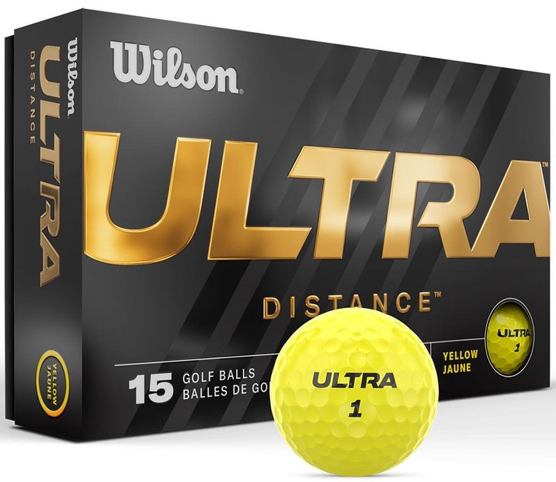 Wilson Ultra Distance golfballen, geel