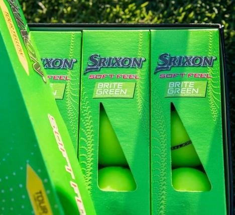Srixon Soft Feel Brite golfballen, groen