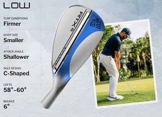 Cleveland RTX 6 ZipCore Tour Satin heren wedge, staal