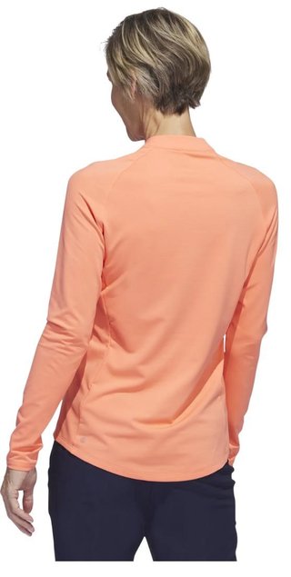 Adidas Solid Quarter Zip Long Sleeve dames sweatshirt, coral fusion