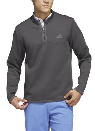 Adidas Microdot 1/4 zip heren sweater, zwart/wit