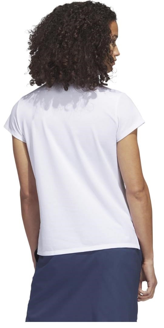 Adidas Go-To Heathered dames polo, white melange
