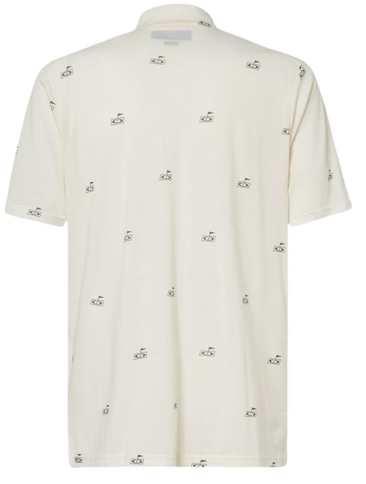 Oakley Golf Flag Pattern heren polo, arctic white