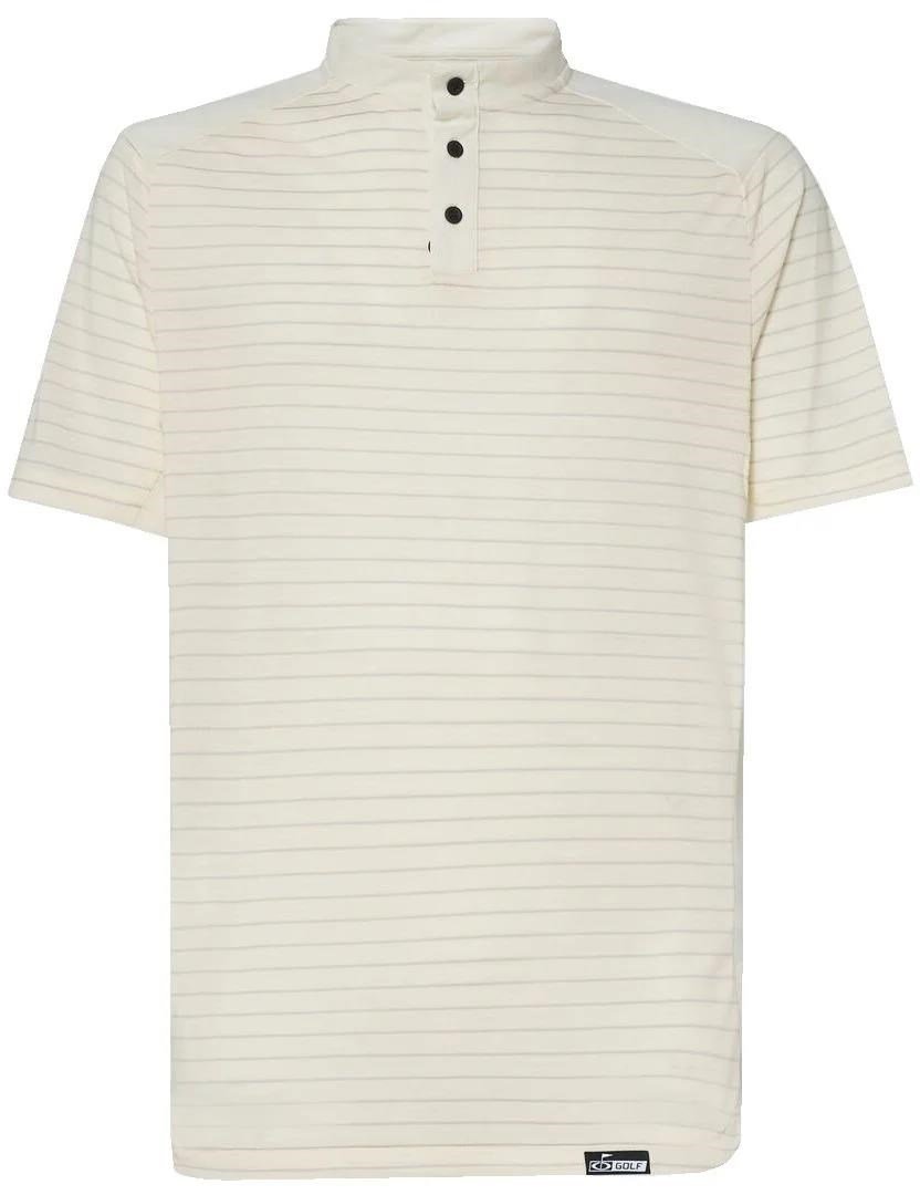 Oakley Fringe Stripe heren polo, arctic white