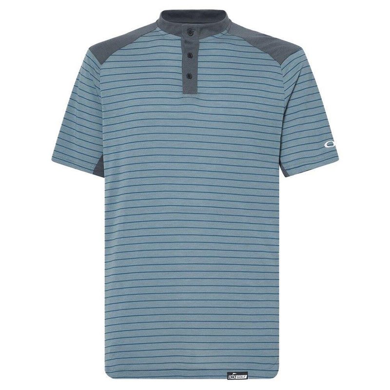Oakley Fringe Stripe heren polo, dark slate
