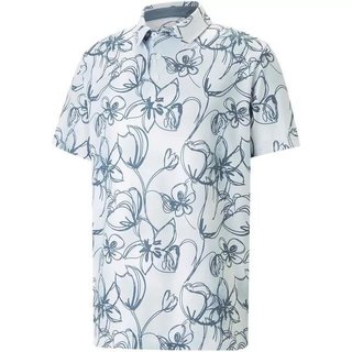 Puma Cloudspun Stems heren polo, white/evening sky