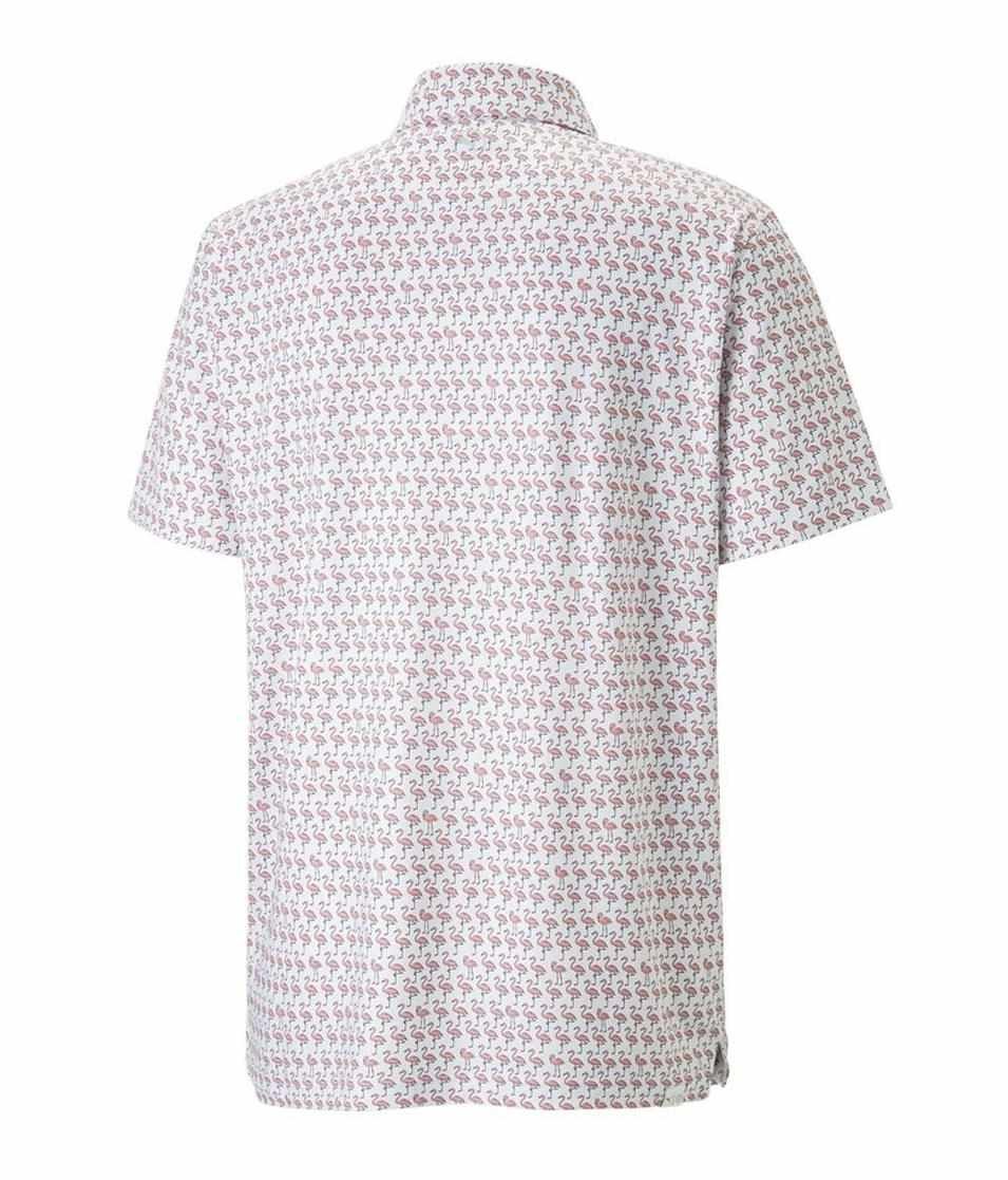 Puma Mattr Flamingo heren polo, bright white/flamingo pink