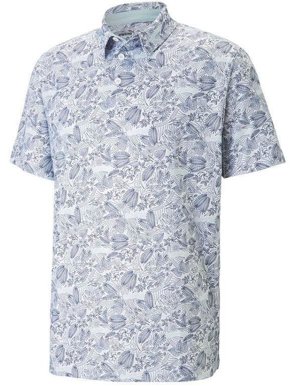 Puma Mattr Seaplanes heren polo, navy blazer/tropical aqua