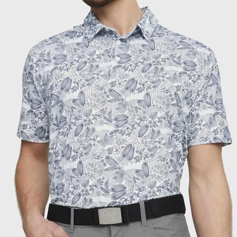 Puma Mattr Seaplanes heren polo, navy blazer/tropical aqua