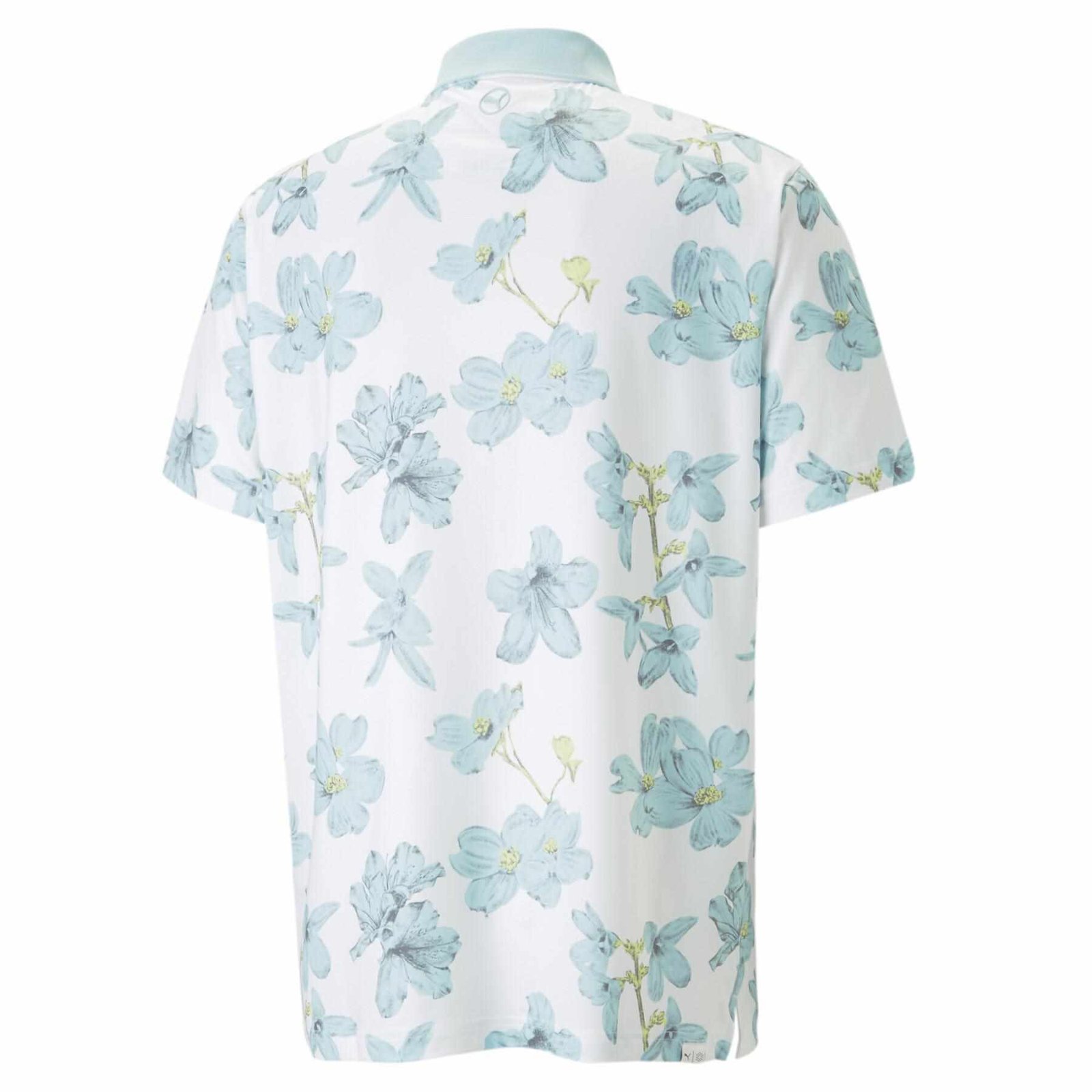 Puma Mattr Verdant heren polo, bright white/tropical aqua