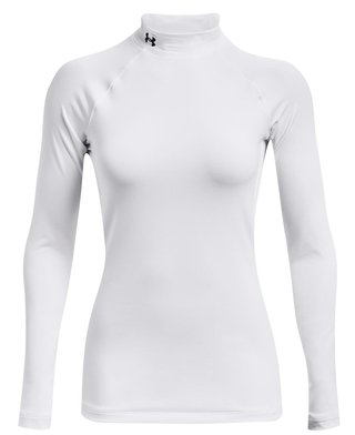 Under Armour Authentics Mockneck dames baselayer, wit