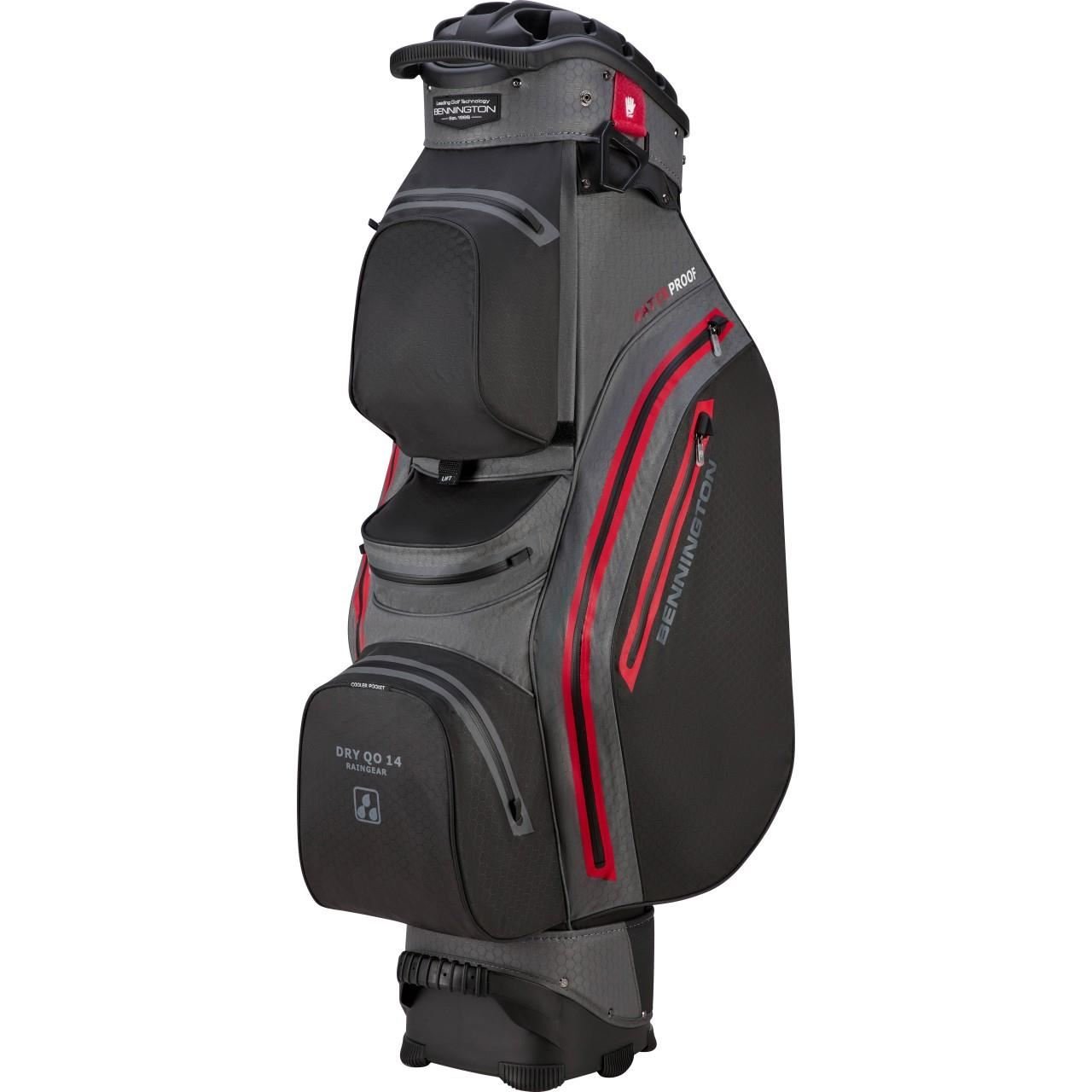 Bennington DRY-QO 14 Waterproof cart bag, zwart/grijs/rood