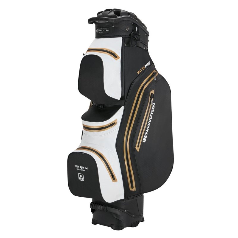 Bennington DRY-QO 14 Waterproof cart bag, zwart/wit/goud