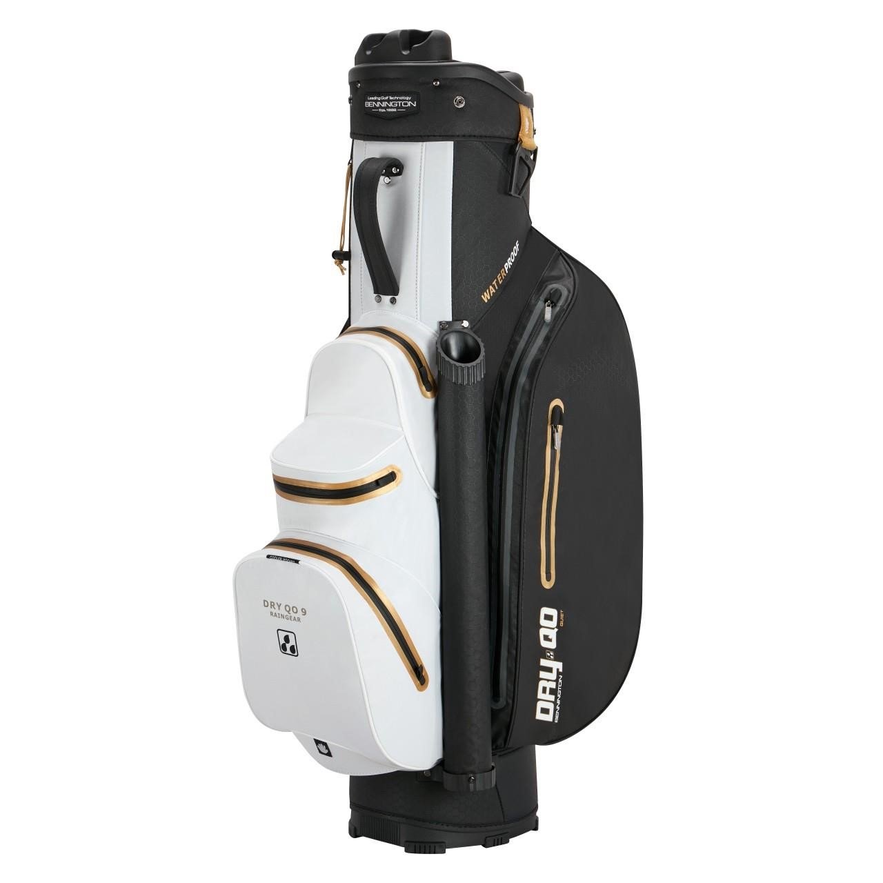 Bennington Dry QO 9 Waterproof cart bag, zwart/wit/goud