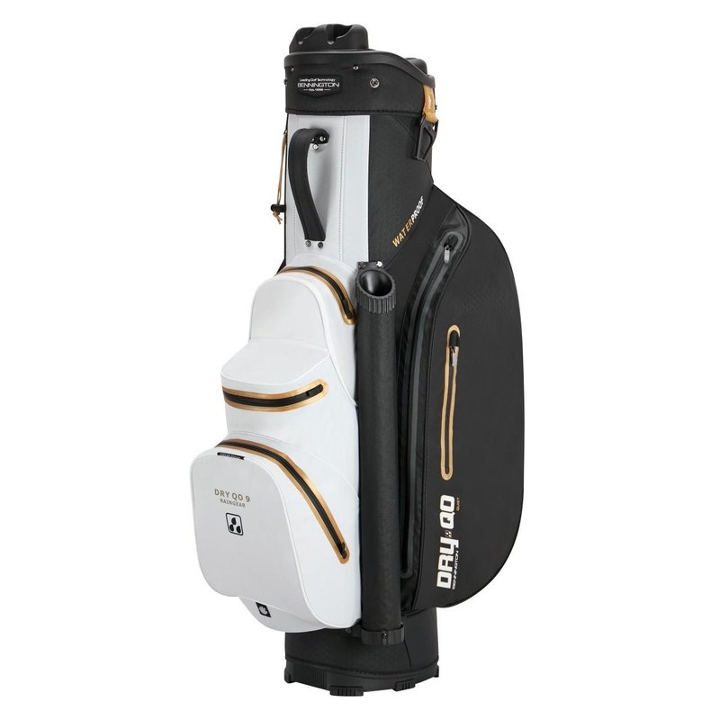 Bennington Dry QO 9 Waterproof cart bag, zwart/wit/goud