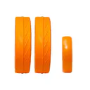 JuCad tires - 2 achterwielen, 1 voorwiel, oranje