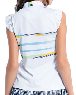 Lucky in Love Finish Line dames polo, wit