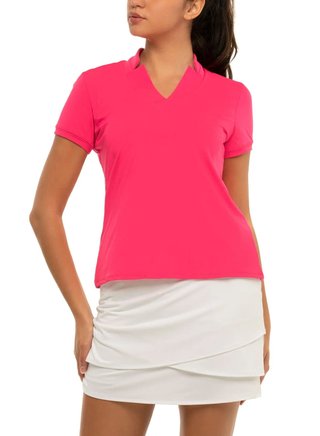 Lucky in Love Chi Chi Short Sleeve dames polo, melon
