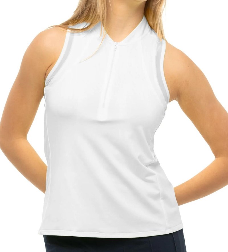 Lucky in Love My Favorite dames polo zonder mouwen, wit