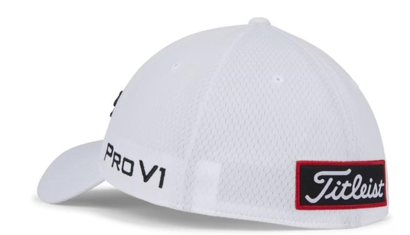 Titleist Tour Elite heren pet, wit/zwart