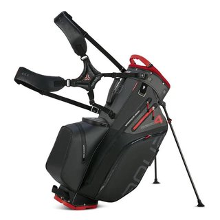 Big Max AQUA Hybrid 4 stand bag, zwart/houtskool/rood