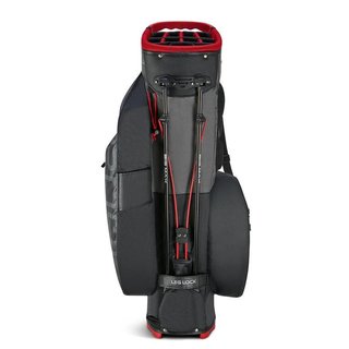 Big Max AQUA Hybrid 4 stand bag, zwart/houtskool/rood