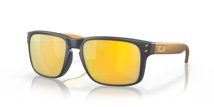 Oakley Holbrook Steel Colection Matte Carbon Prizm 24K Polarized zonnebril
