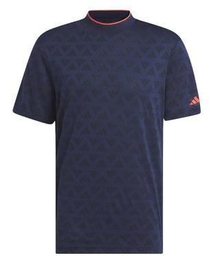Adidas Adi Jacquard Mock heren polo, zwart/collegiate navy