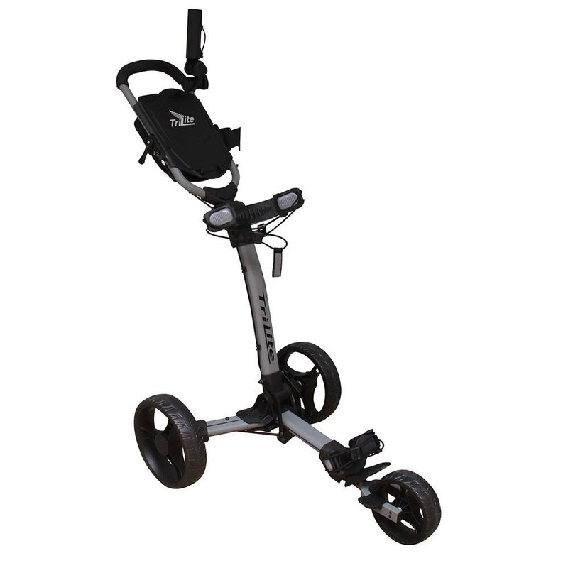 Axglo TriLite handmatige golftrolley, grijs/zwart