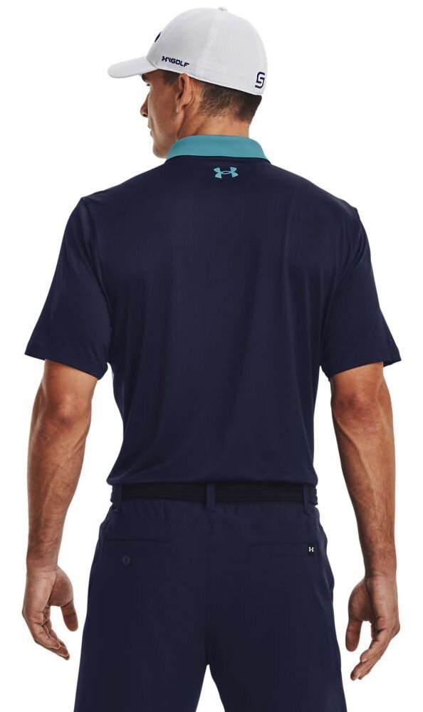 Under Armour Perf 3.0 Color Block heren polo, glacier blue