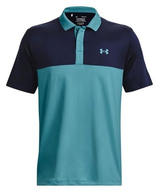 Under Armour Perf 3.0 Color Block heren polo, glacier blue