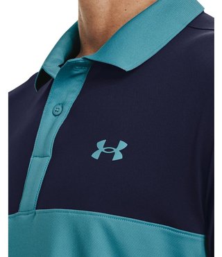Under Armour Perf 3.0 Color Block heren polo, glacier blue